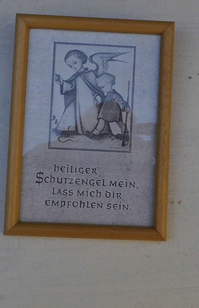 Schutzengelbild mit Spruch